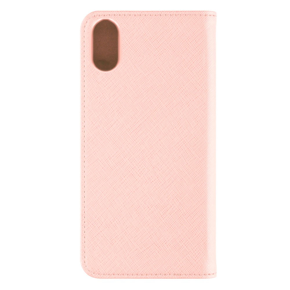 iPhone X / Xs La Vie Leather Flip Case w. Card holder - Pink