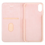 iPhone X / Xs La Vie Leather Flip Case w. Card holder - Pink