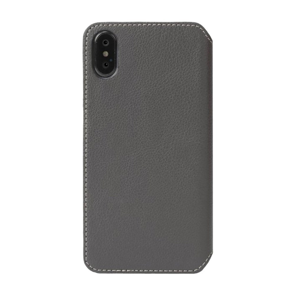 Krusell Pixbo 4 Card FolioCase iPhone Xs Max Leather Flip Case - Grey