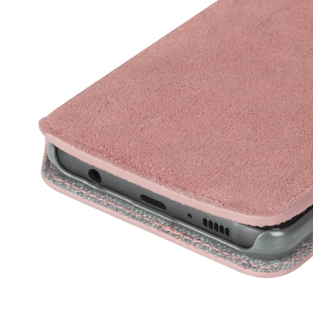 Krusell Broby Slim Wallet Samsung Galaxy S10+ (Plus) Suede Flip Case - Pink