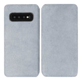 Krusell Broby Slim Wallet Samsung Galaxy S10+ (Plus) Suede Flip Case - Grey