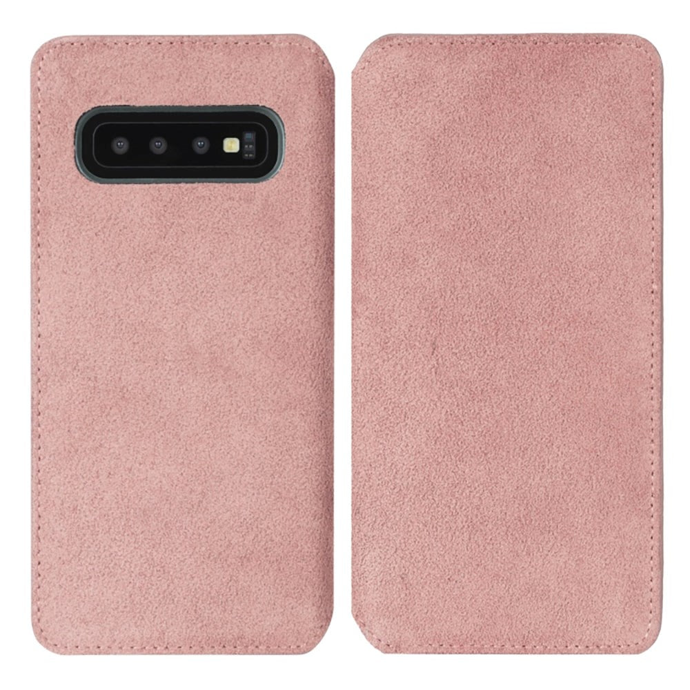 Krusell Broby Slim Wallet Samsung Galaxy S10+ (Plus) Suede Flip Case - Pink