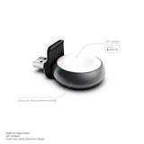 Zens Aluminum Apple Watch Stick Wireless Charger - Black / White