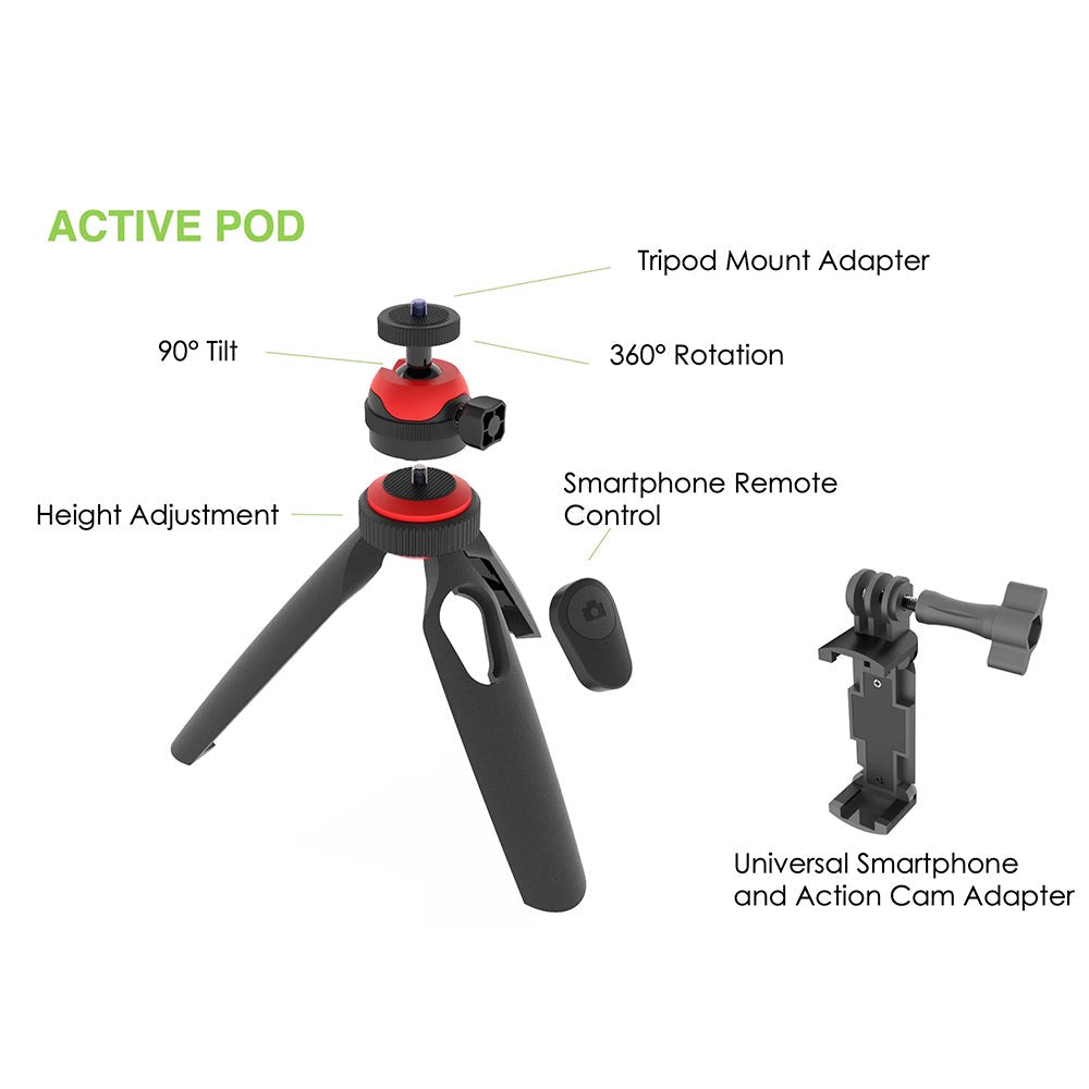 Digipower Super Star Vlogging Kit w. Stand for Smartphone w. Remote Control & Microphone - Black