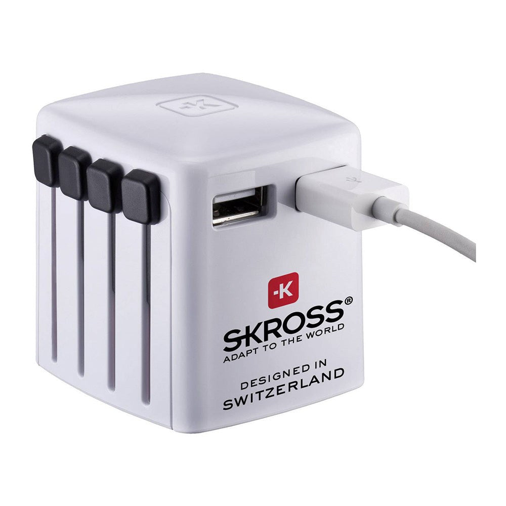 Skross World USB Travel Adapter w. 2 x USB-A 12W - White