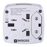 Skross World USB Travel Adapter w. 2 x USB-A 12W - White