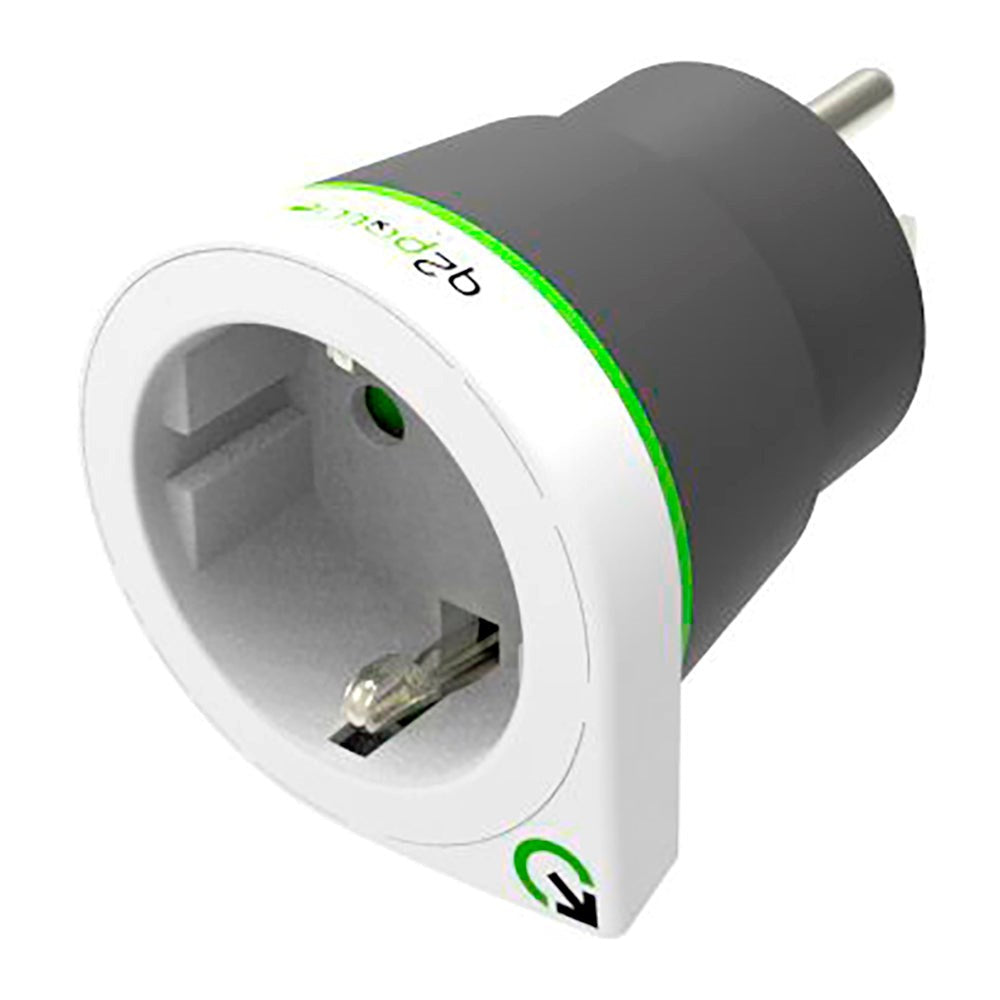 Q2 Power Europe to USA Travel Adapter - White / Black