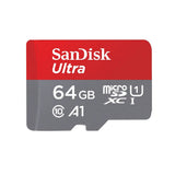 SanDisk MicroSDXC Memory Card with Adapter - 64GB - Red / Grey