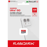 SanDisk MicroSD Ultra Go Memory Card - 128GB - Red / Grey