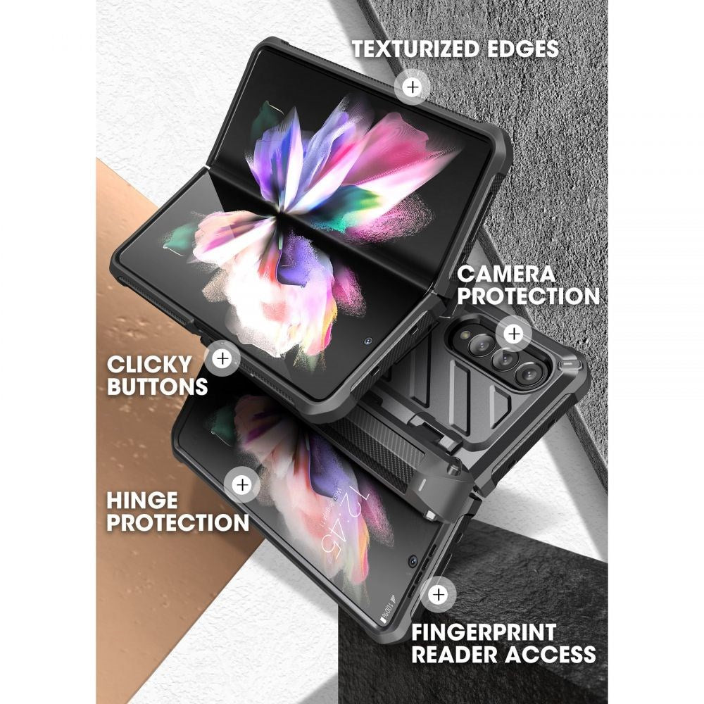 Samsung Galaxy Z Fold3 (5G) SUPCASE Unicorn Beetle Pro Case with Screen Protector - Black