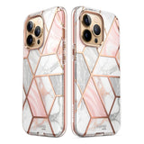 iPhone 14 Pro i-Blason Cosmo Marble Case w. Screen Protector - Pink