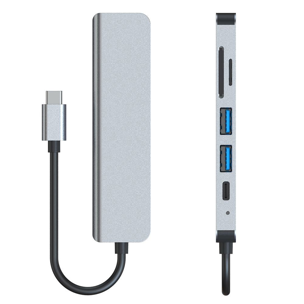 Tech-Protect V4-Hub Multi Adapter 6in1 - Grey