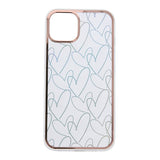 Xiaomi 12T / 12T Pro Hybrid Plastic Case w. Holographic Print - Hearts Motif - Transparent