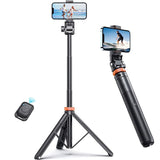 Tech-Protect L03S Compact Selfie Stick with Bluetooth Button & Tripod - Black