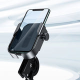 Baseus Armor Phone Holder For Bicycle & Motorcycle - Black (Max Width. 7 cm)