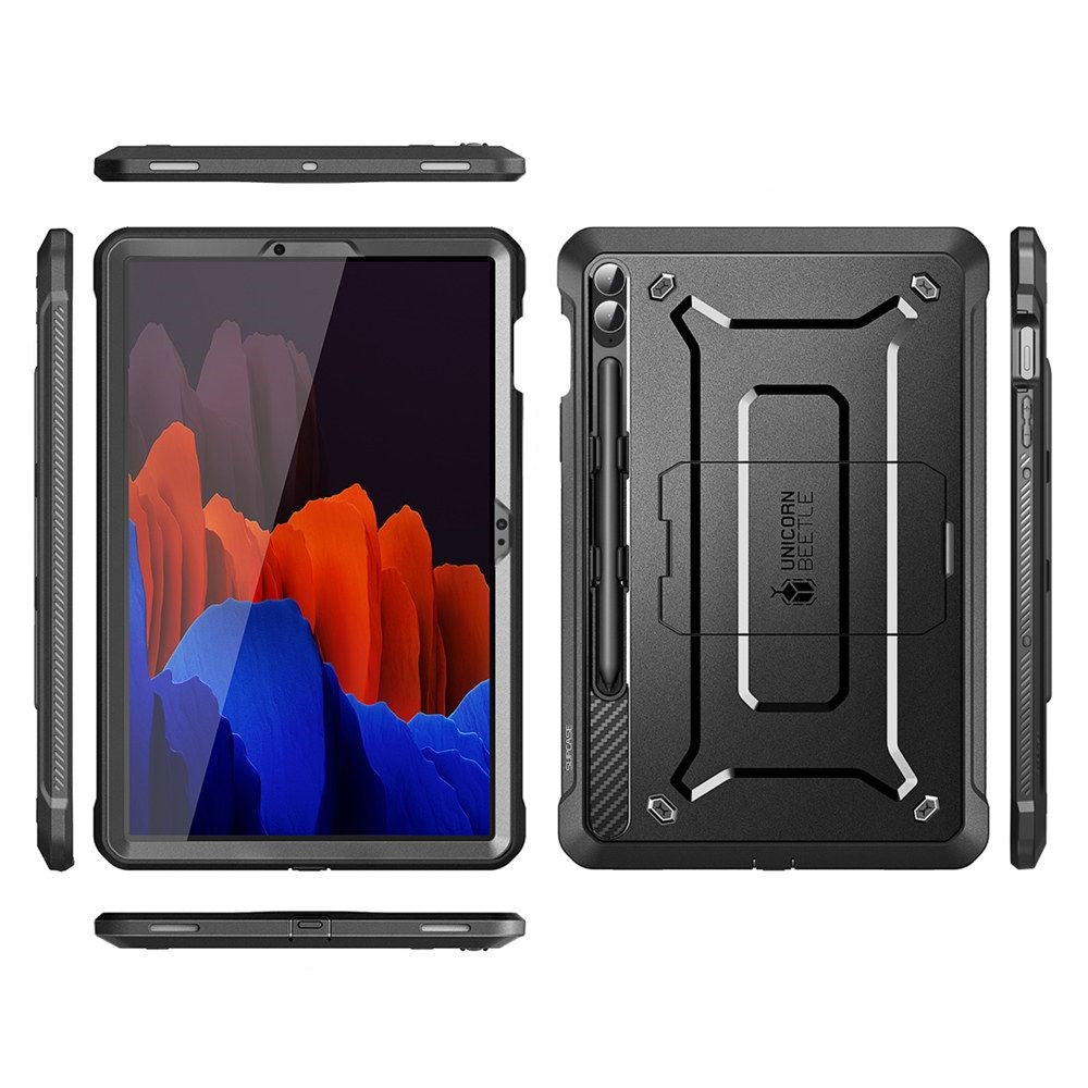 Samsung Galaxy Tab S9 FE+ (Plus) SupCase Beetle Unicorn Pro Case with Protective Film - Black