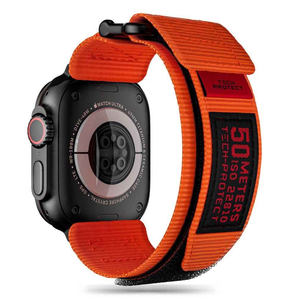 Apple Watch (42/44/SE/45/49mm) Tech-Protect Scout Pro Fabric Strap - Orange