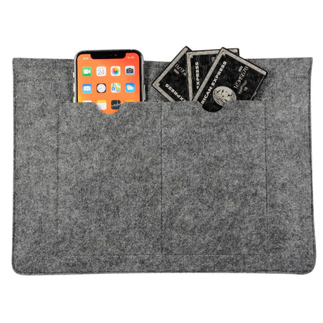 Wool felt Laptop 13" Sleeve (33.5 x 24 cm) - Dark Grey