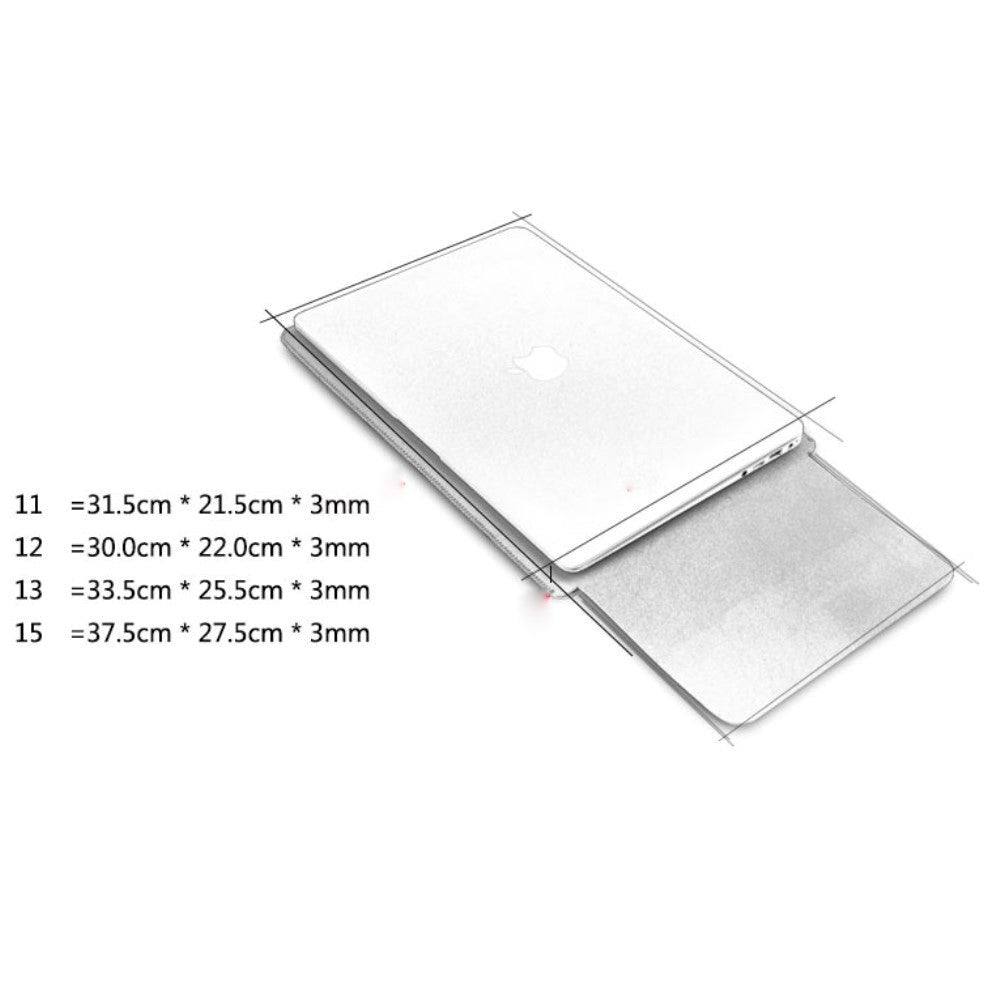 SOYAN MacBook / Laptop 12" (30cm x 22cm x 3mm) Leather Sleeve with Mouse Pad - Rose Gold