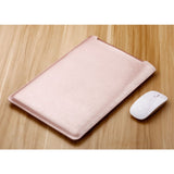 SOYAN MacBook / Laptop 12" (30cm x 22cm x 3mm) Leather Sleeve with Mouse Pad - Rose Gold