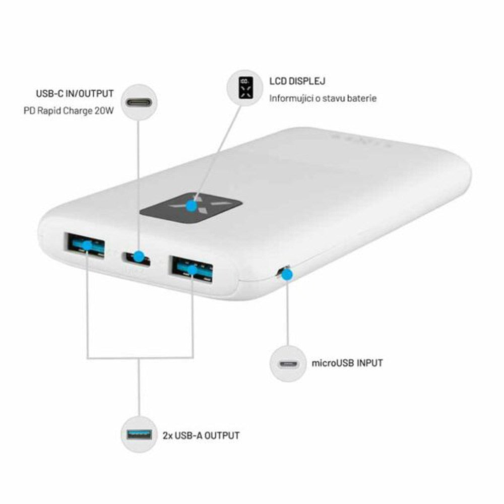 Fixed Zen 10 USB-C PD 20W Power Bank 10,000 mAh - White