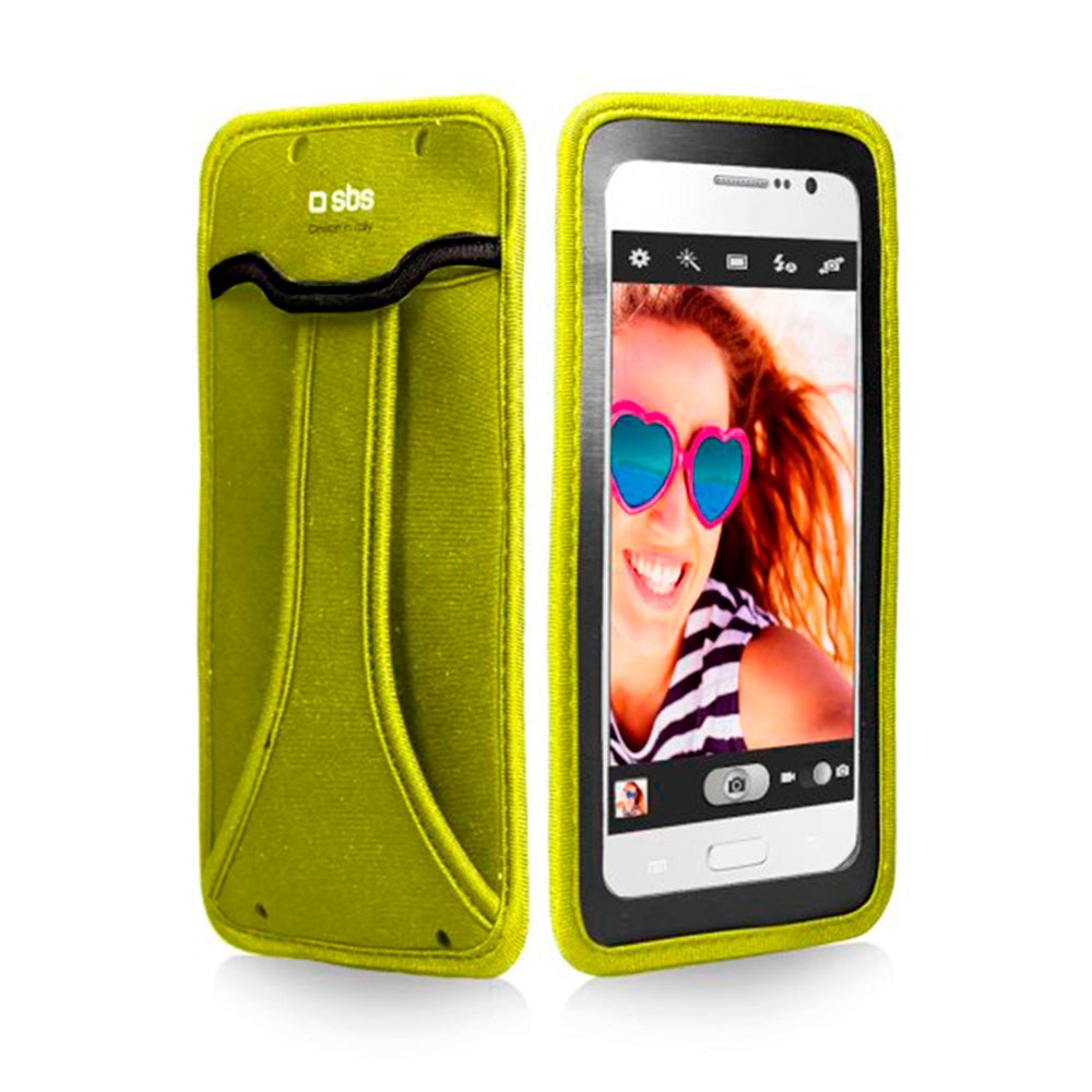 Universal SBS Handy Case for Mobile - (Max Mobile: 145 x 75 x 8 mm) - Neon Green