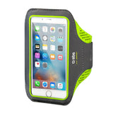 SBS Sport Running Armband for Mobile - (Max. Mobile: 137 x 70 x 7mm) - Grey / Green