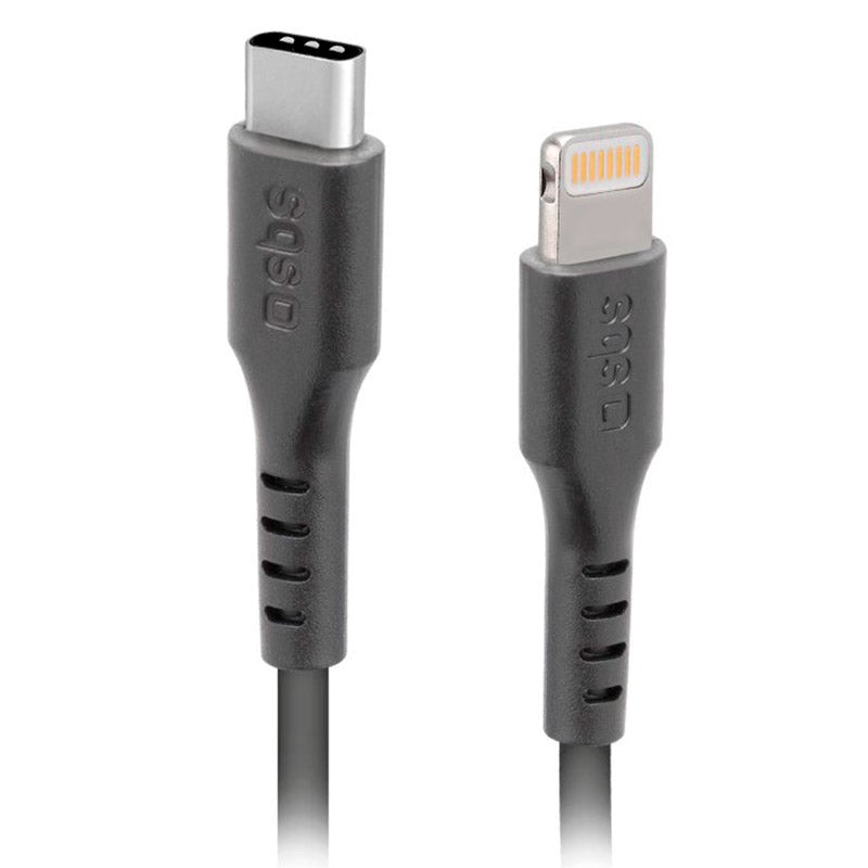 SBS USB-C to Lightning Cable - 1 Meter - MFI - 480 Mbit/s - Black