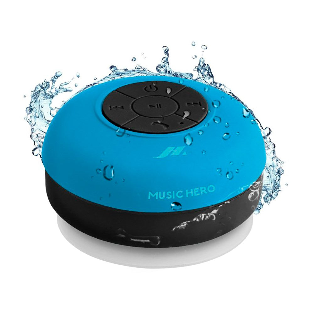 Music Hero Bluetooth Speaker with Suction Cup - Blue