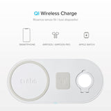 SBS 10W 3 in 1 Wireless Charging Station - White