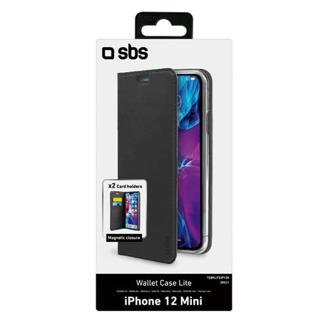 iPhone 12 Mini SBS Wallet Lite Case - Black