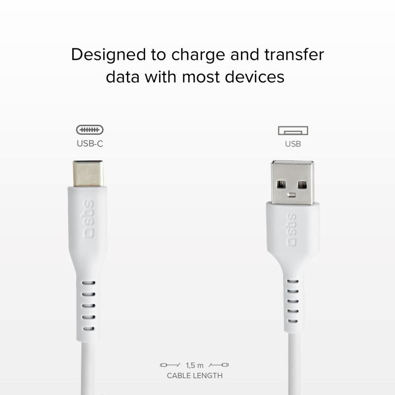 SBS USB-C Cable - 1.5 Meter - 480 Mbit/s - White