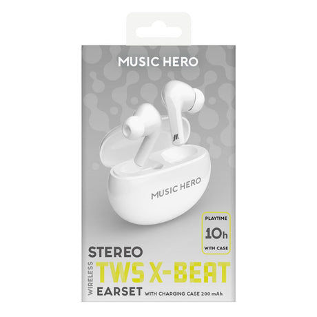 MUSIC HERO X-BEAT True Wireless In-Ear Headphones - White