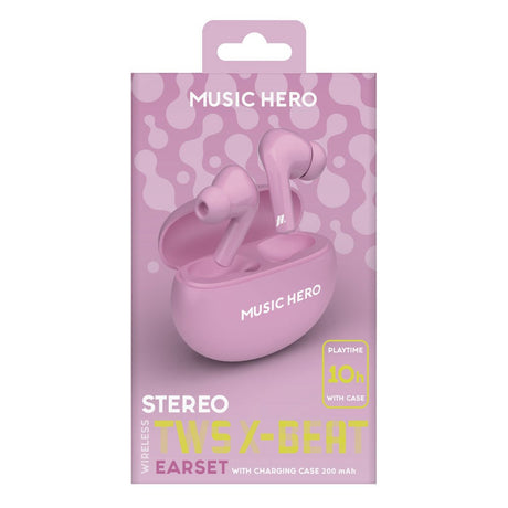 MUSIC HERO X-BEAT True Wireless In-Ear Headphones - Pink