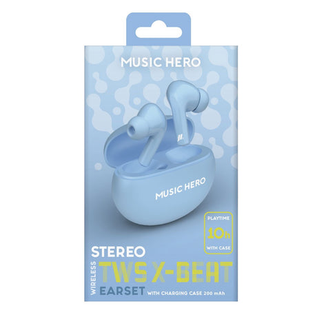 MUSIC HERO X-BEAT True Wireless In-Ear Headphones - Light Blue