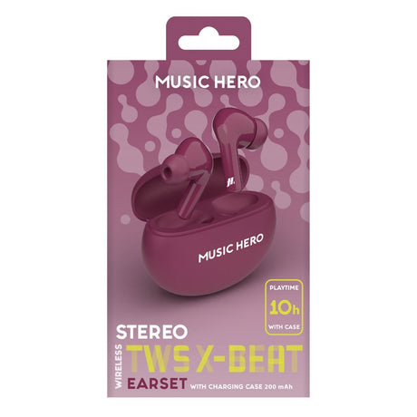 MUSIC HERO X-BEAT True Wireless In-Ear Headphones - Purple
