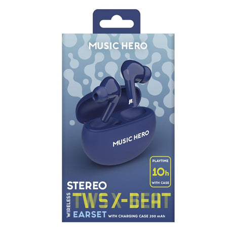 MUSIC HERO X-BEAT True Wireless In-Ear Headphones - Dark Blue