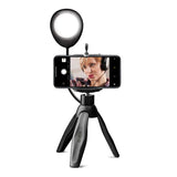 SBS Selfie Tripod for Smartphone with Light - Max Mobile: 55 - 85mm - Black