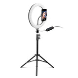 10" LED Ring Light w. Adjustable Tripod, Holder & Remote Control SBS - Black