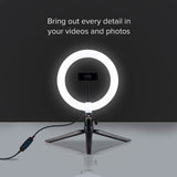 LED Selfie Ring Light with Tripod & Mobile Holder SBS - Black