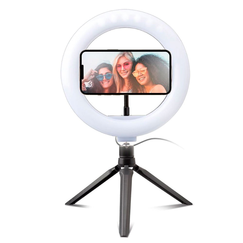 LED Selfie Ring Light with Tripod & Mobile Holder SBS - Black