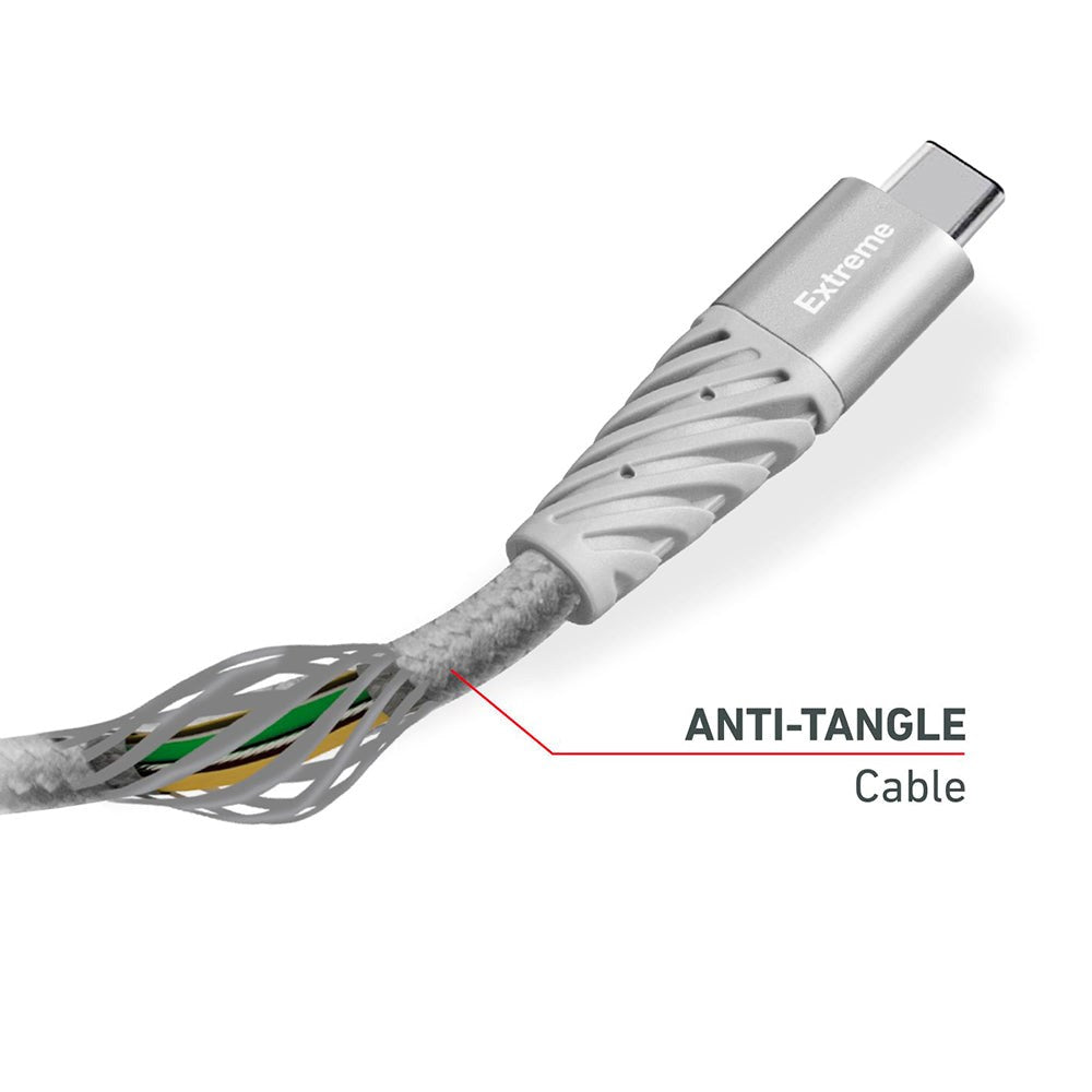 SBS Extreme Collection USB-C to USB-C Braided Aramid Fiber Cable - 1.5 Meter - 480 Mbit/s - Black