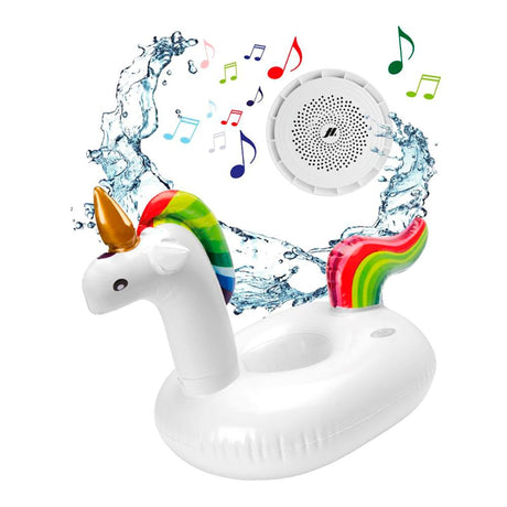 MUSIC HERO Bluetooth Speaker with Inflatable Swimming Ring - Unicorn