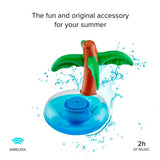 MUSIC HERO Bluetooth Speaker with Inflatable Swimming Ring - Island with Palm Tree