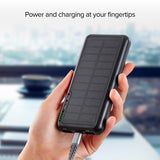 SBS Solar Powerbank with 2x USB-A 10W - 10,000 mAh - Black