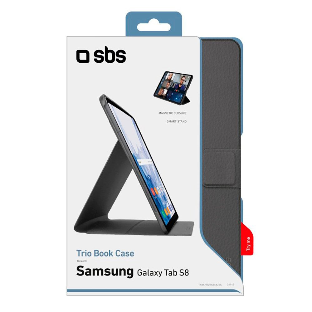 SBS Samsung Galaxy Tab S8 Book Pro Case - Black