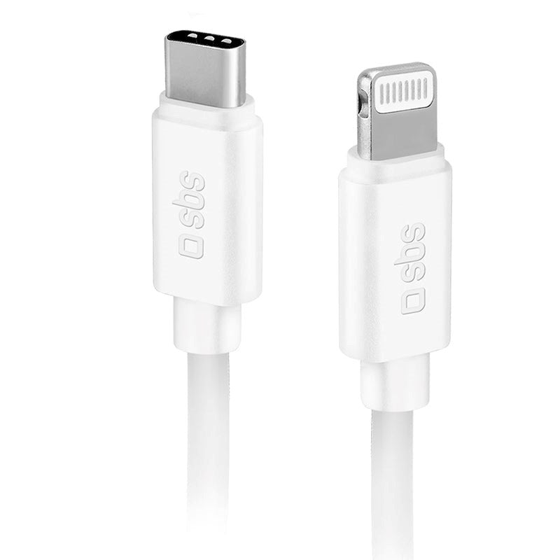 SBS Polo Collection USB-C to Lightning Cable - 1.5 Meter - 480 Mbit/s - White