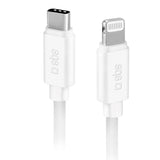 SBS Polo Collection USB-C to Lightning Cable - 1.5 Meter - 480 Mbit/s - White