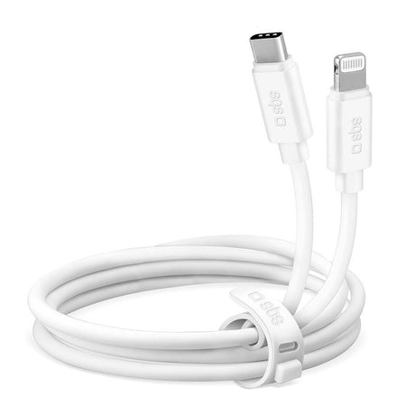 SBS Polo Collection USB-C to Lightning Cable - 1.5 Meter - 480 Mbit/s - White