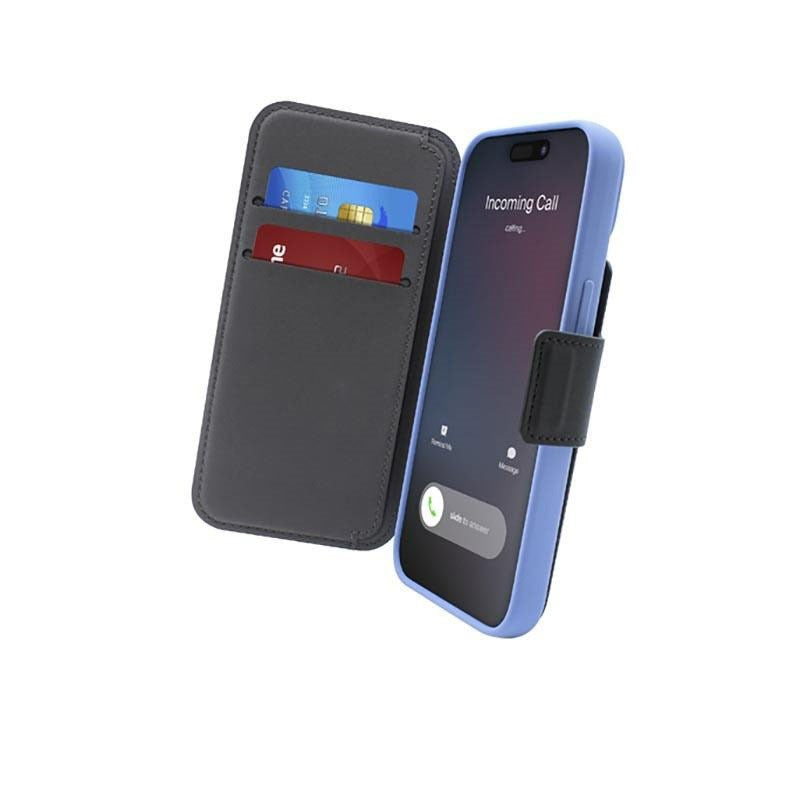 iPhone 14 Pro / 13 Pro Puro Folio Flip Case with Card Holder - MagSafe Compatible - Black